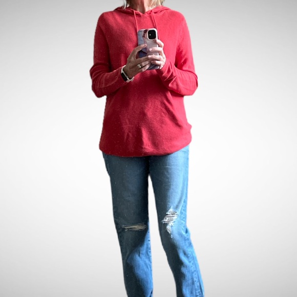 Gerry Weber Viscose-Blend Red/Orange Hoodie 34 - Picture 3 of 10